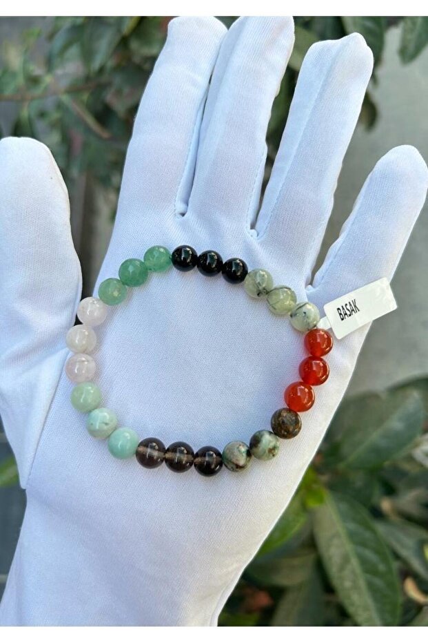 8 mm Sphere Cut Virgo Zodiac Sign Natural Stone Bracelet