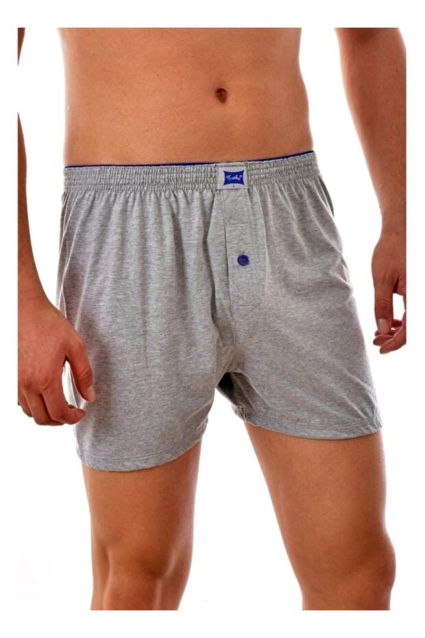 Men's Grey Color 5-Pack 100% Cotton Towel Waist Combed Boxer