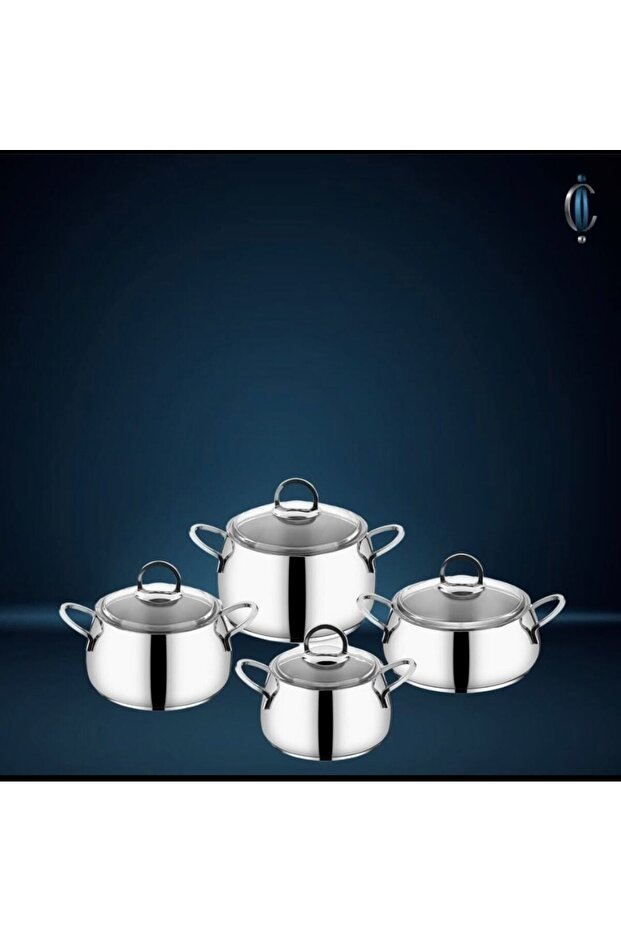 Inter Çelik Hanzade 8 Parça Çelik Tencere Seti - 1