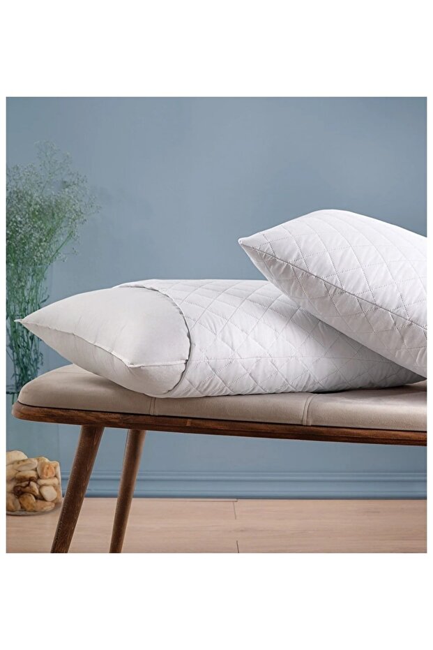 Textile Maker 4 Pieces Pillow Protector Quilted Cotton Fabric with Zipper
