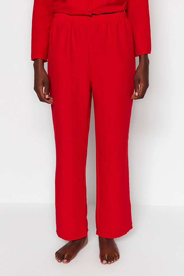 Satin-Pyjama-Set mit rotem Teddybär THMAW24PT00000 - 6