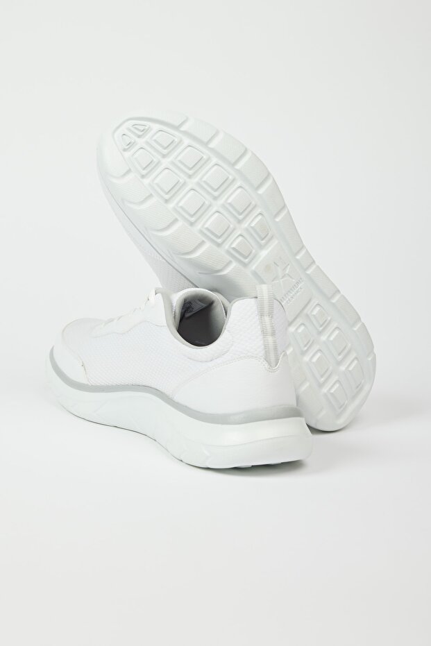 Erkek Beyaz Rahat Taban Sneaker Spor Ayakkabı - 5