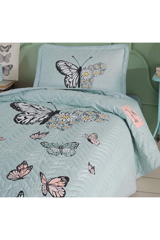 %100 Pamuklu Tek Kişilik Kapitone Yatak Örtüsü - 3