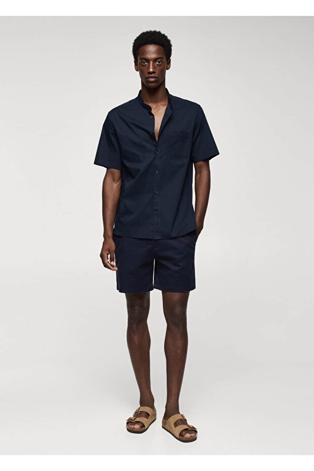 %100 pamuklu hakim yaka gömlek - 2