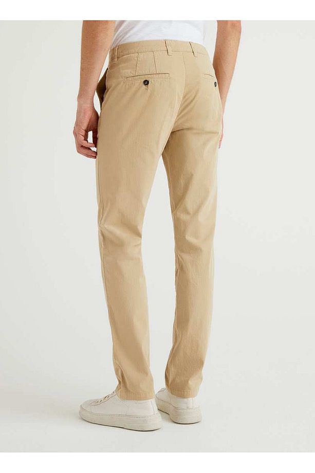 Yüksek Bel Slim Paça Normal Bej Erkek Pantolon 122A4DKH55I18 - 3