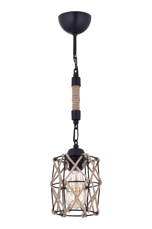 SİDE HALATLI TEKLİ SARKIT AVİZE (SİYAH) - 2