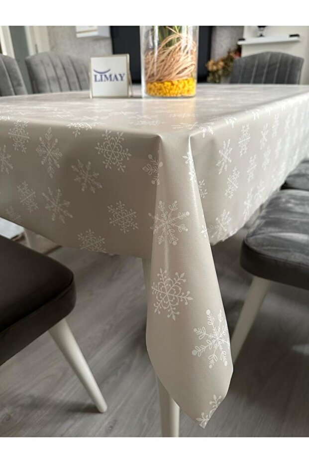 Snowflake Patterned 1Class Imported PVC Tablecloth Erasable/washable - 4