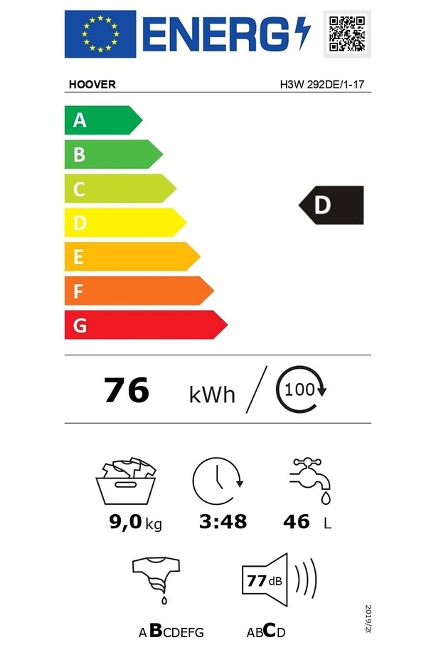 H3W 292DE/1-17 9 kg NFC Bağlantılı 1200 Devir Çamaşır Makinesi - 5