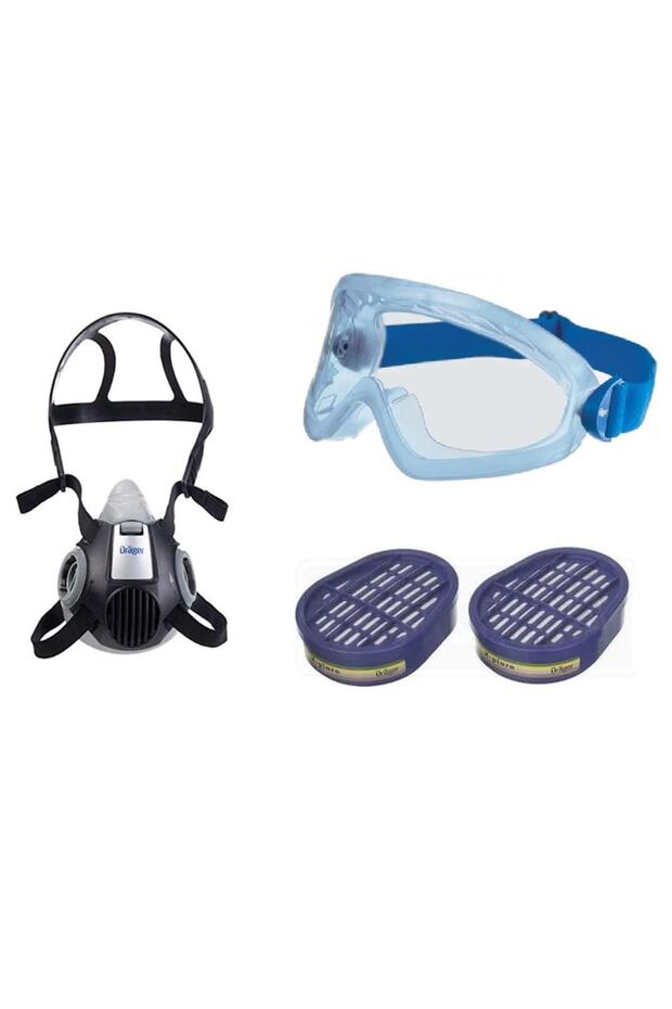 X Plore Yarım Maske 3300 + Abek Filtre+ Drager X-pect 8510 - 1