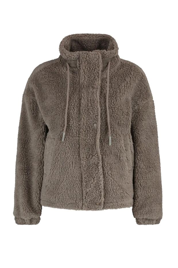 Vizon Oversize Kalıp Fermuarlı Peluş Ceket Mont TWOAW21MO0132 - 5