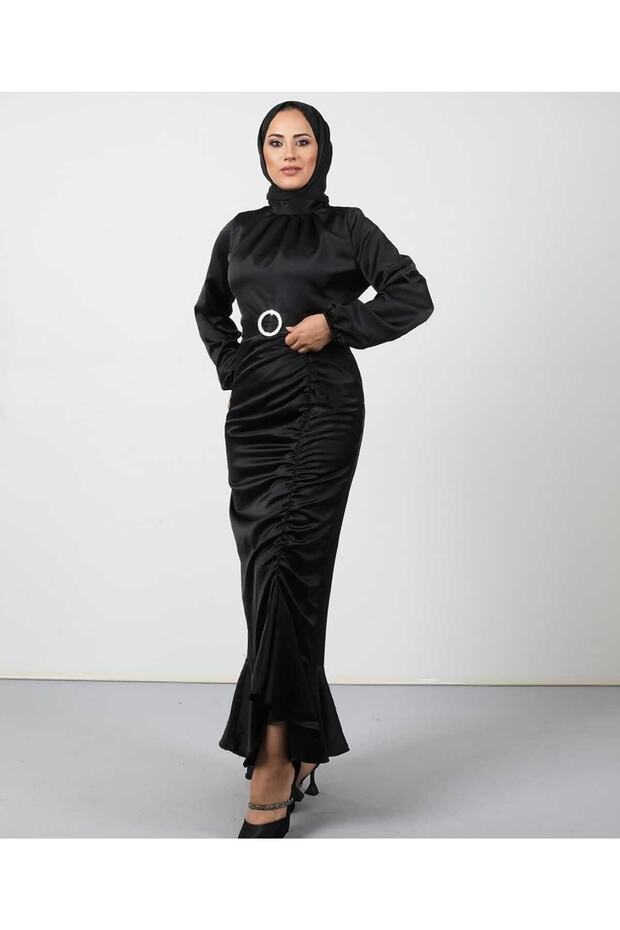 Balık model saten abiye - 3