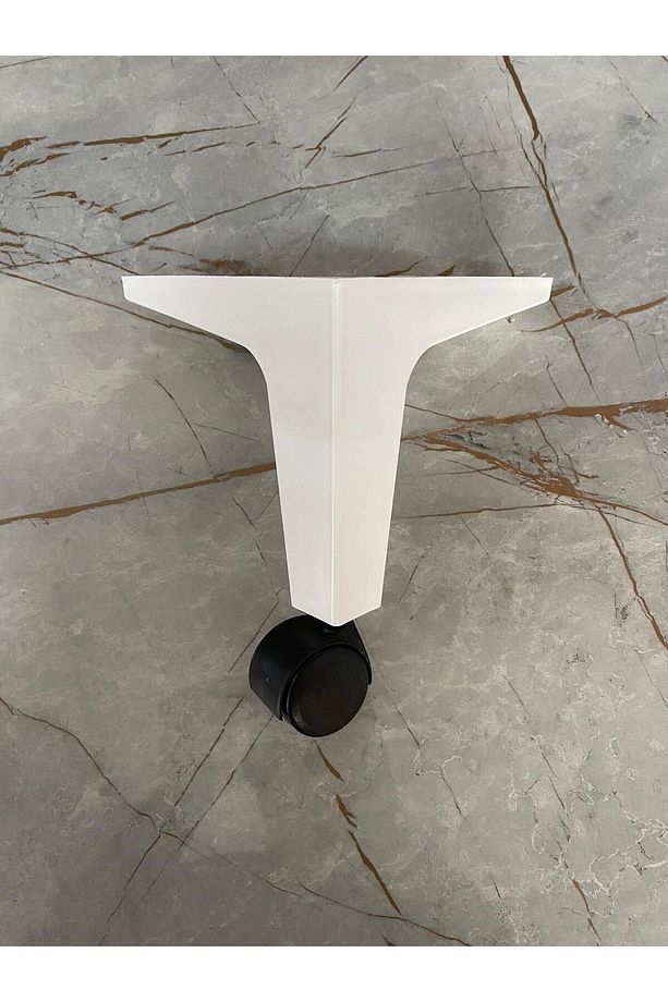 Tekerlekli Sehpa Masa Ayağı, Akıllı Sehpa Ayağı, Sihirli Sehpa Ayağı Beyaz 1 Adet 360 Derece 19 Cm - 1