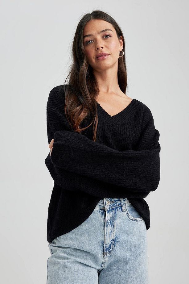 Oversize Fit V Yaka Kazak A3890ax23wn - 1