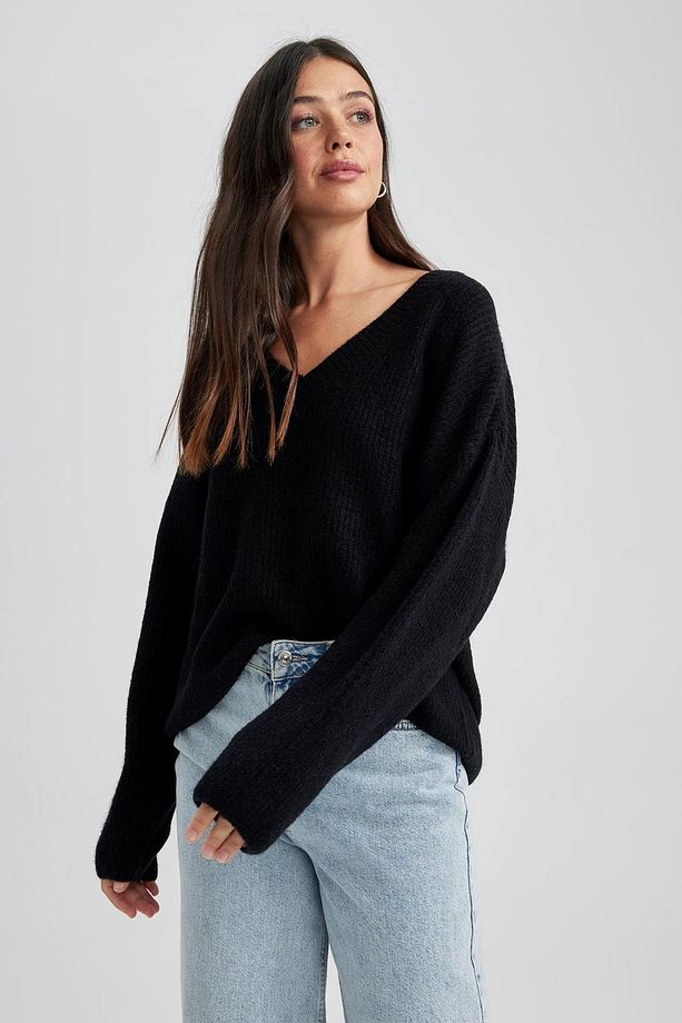 Oversize Fit V Yaka Kazak A3890ax23wn - 3