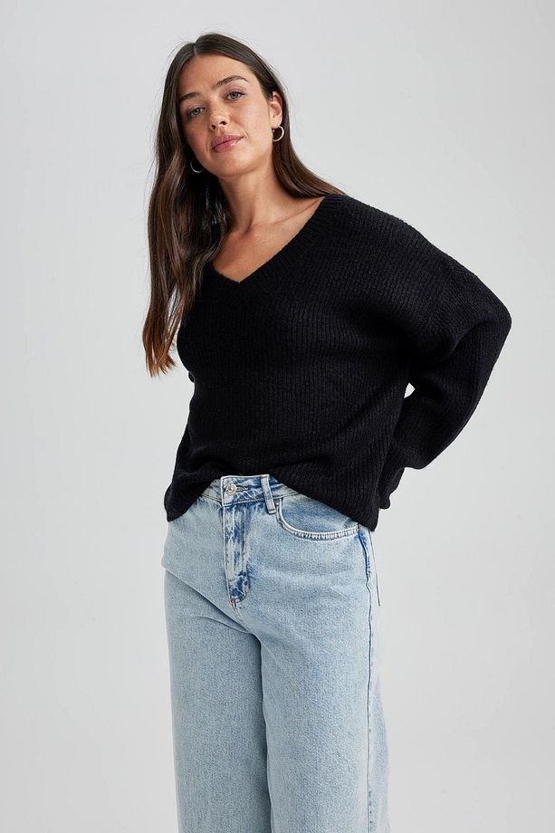 Oversize Fit V Yaka Kazak A3890ax23wn - 4