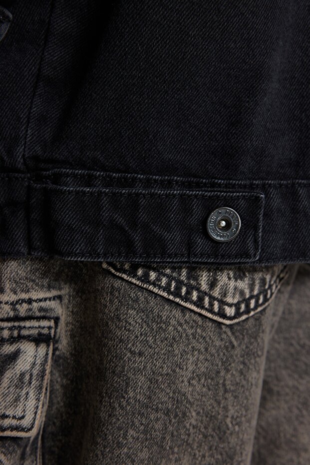 Oversize Anthracite Denim Jacket - TMNAW22GO0523 - 6