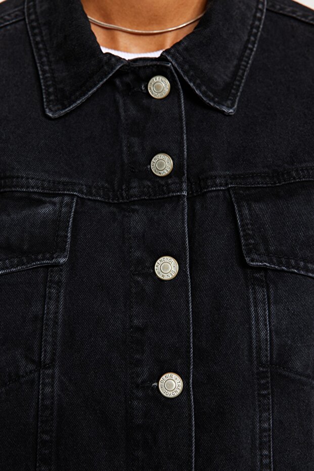 سترة الدنيم الأساسية السوداء TWOSS20CE0038 - 5