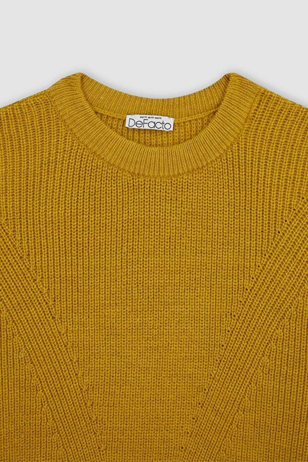Regular Fit Bisiklet Yaka Basic Triko Kazak H6905az23wn - 8