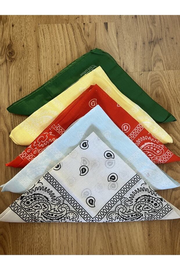 Ethnic Pattern Bandana Set of 5 Unisex