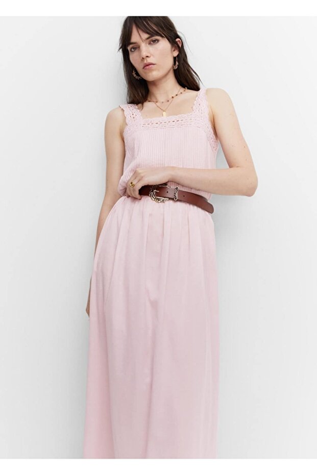 Işleme Detaylı Elbise - 8