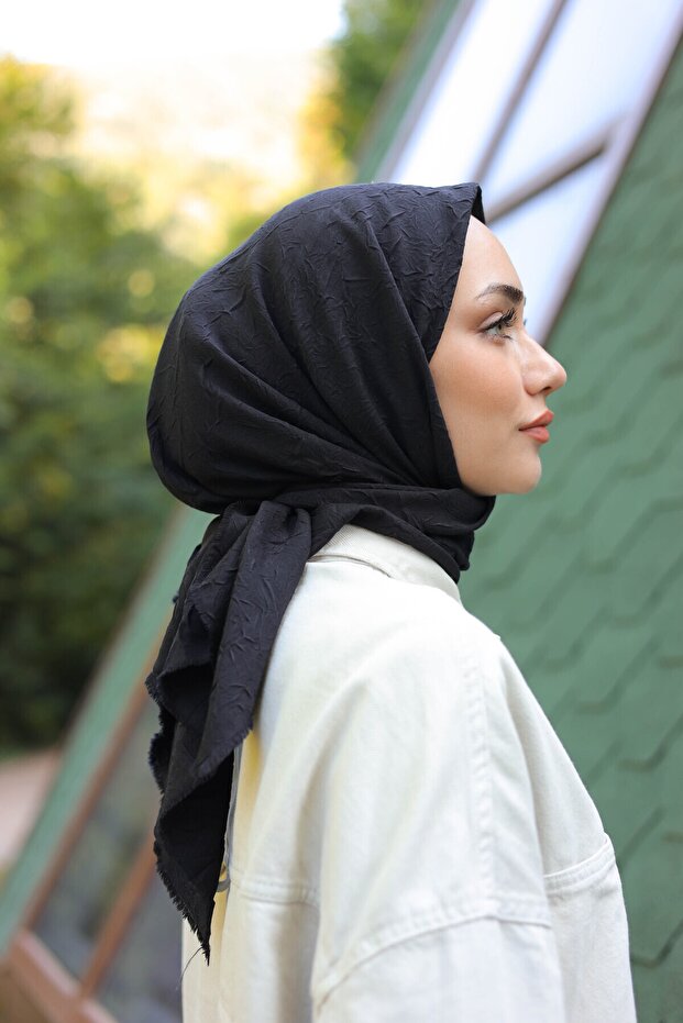 Bambu Eşarp Siyah - 1