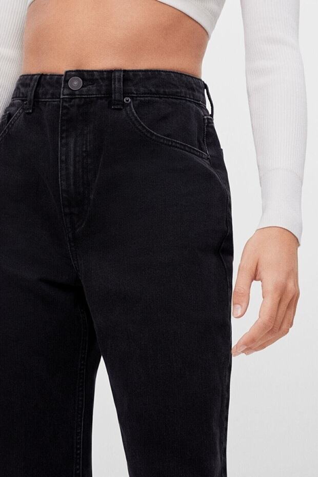 Dámské černé džíny s elastickým pasem - 3