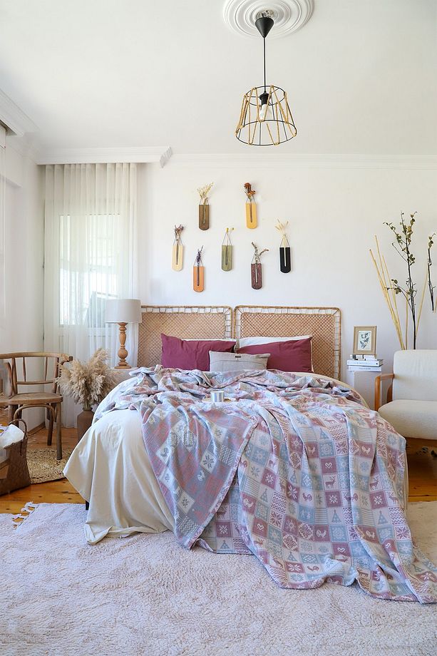 Çift Kişilik Müslin Pike Yatak Örtüsü 3 Kat Jakarlı Çift Taraflı Yılbaşı 220x240 cm - 1