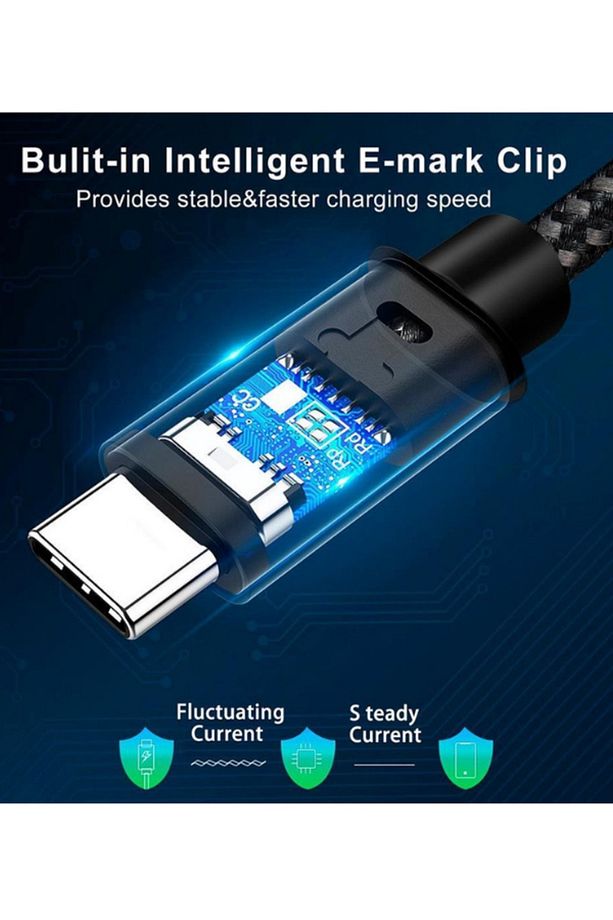 Ikili Paket Force 100W Usb-C To Usb-C 3.1 Gen2 10 Gbps 4k60hz 3Metre Hızlı Şarj ve Data Kablosu - 4