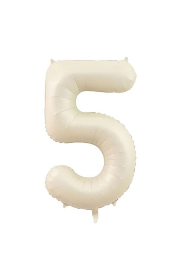 5 Years Old Stone Color Number Foil Balloon (34 Inch - 76 Cm)
