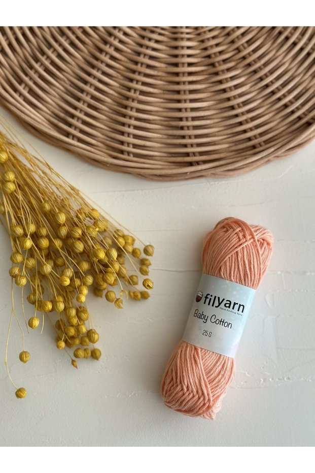 Baby Cotton 100% Cotton Punch, Knitting, Amigurumi 25 Gr Cotton Yarn - Salmon