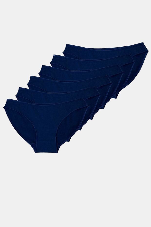 Women's Navy Blue 6 Pack Modal Low Waist Slip Panties 183