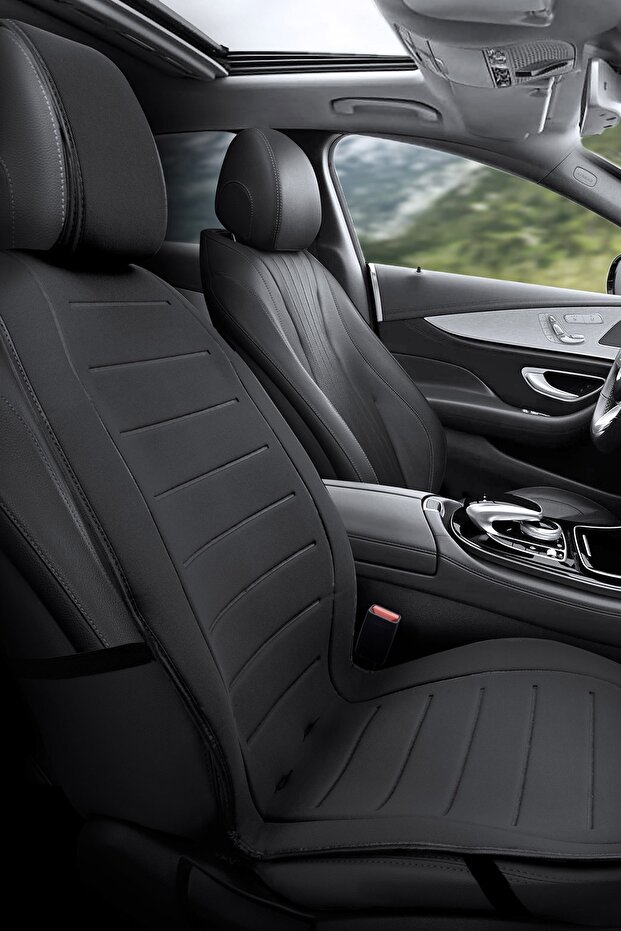 Active Line Design Protective Car Seat Cushion - Black