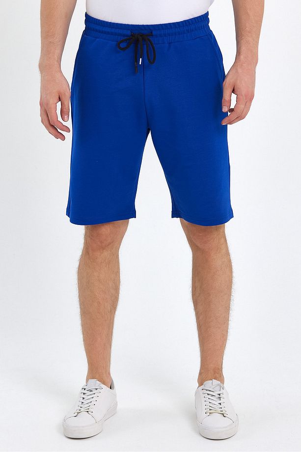 Erkek Saks Standart Fit Normal Kesim Casual Örme Şort - 1