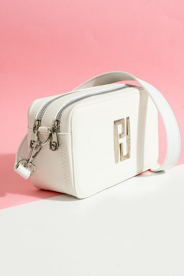 justpolo women's white shoulder bag