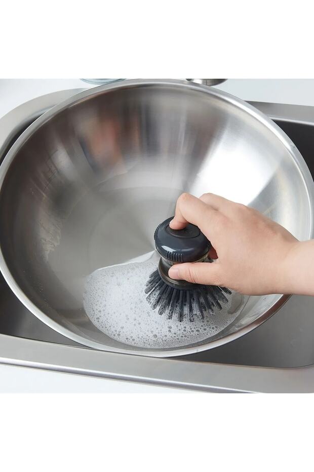 Dish Brush with Meticulous Detergent Chamber
