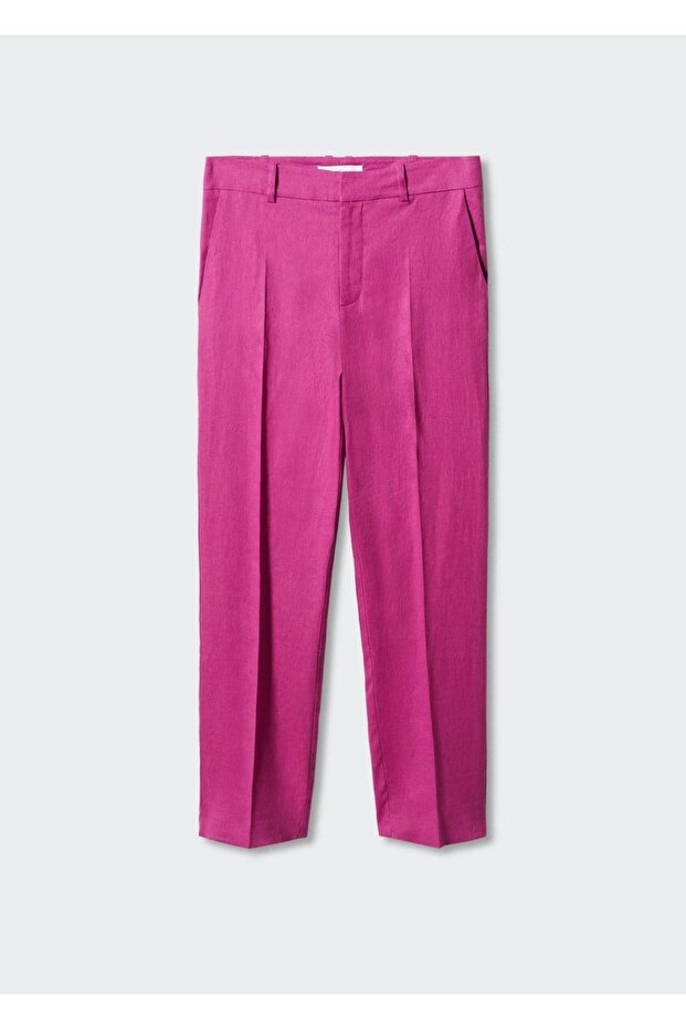 %100 Keten Pantolon - 3