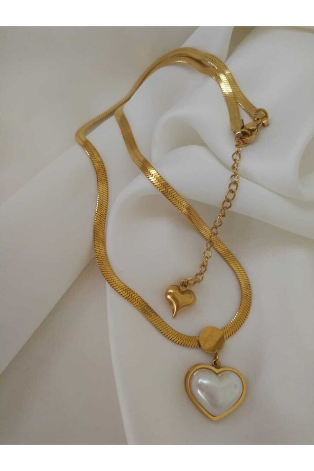 Gold Kalpli İncili Kolye