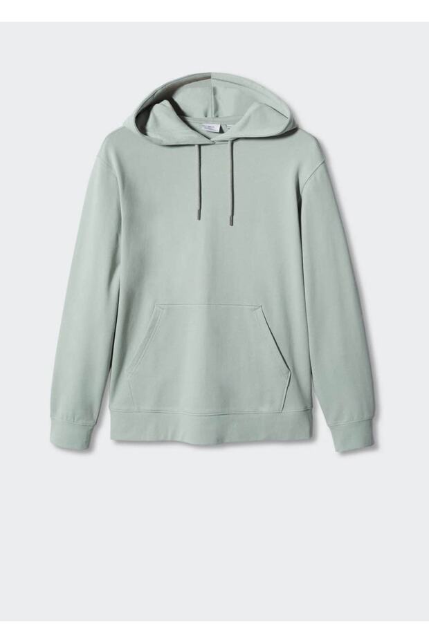 Kapüşonlu Basic Hafif Sweatshirt - 3