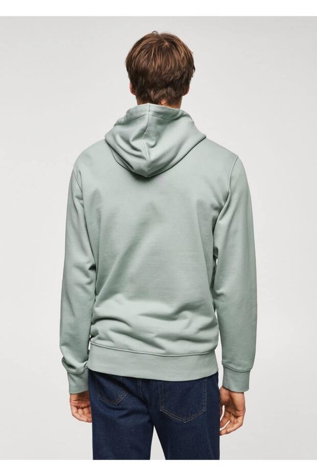 Kapüşonlu Basic Hafif Sweatshirt - 4