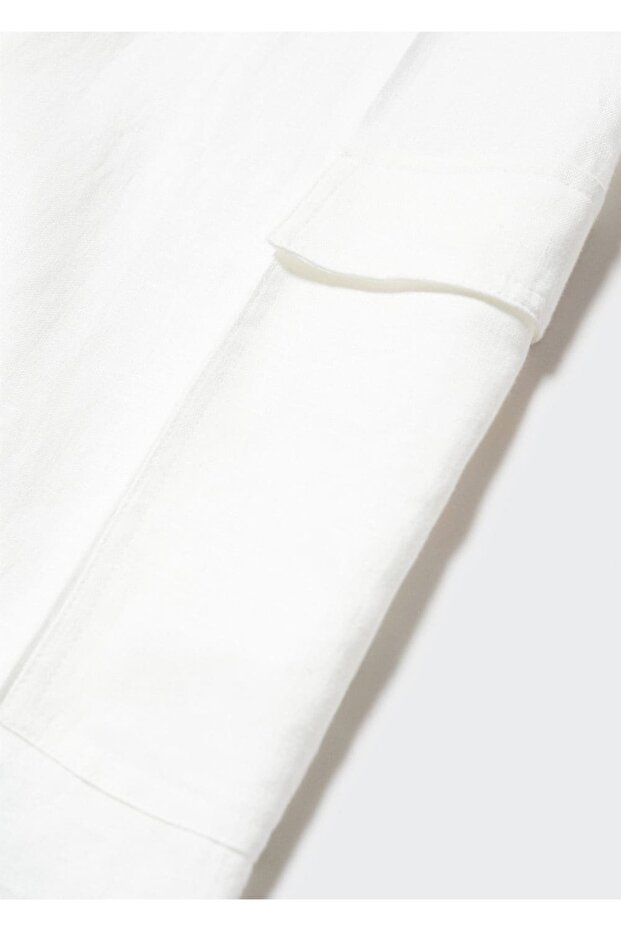 Keten Kargo Pantolon - 5