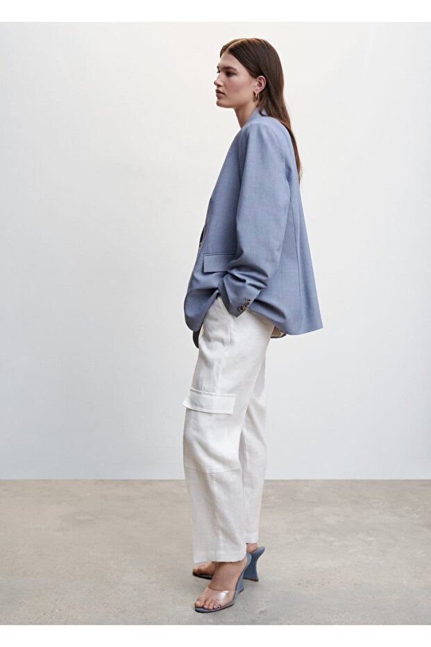 Keten Kargo Pantolon - 6