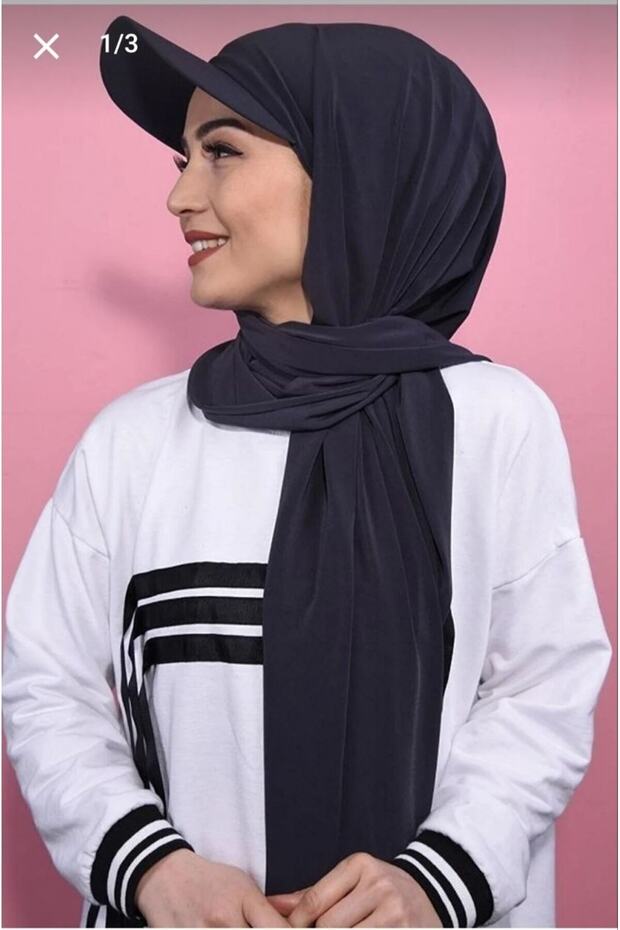 Ready Made Shawl with Hat and Bonnet. Pool Sea Bonnet Shawl that can be used as a Hijab Top.