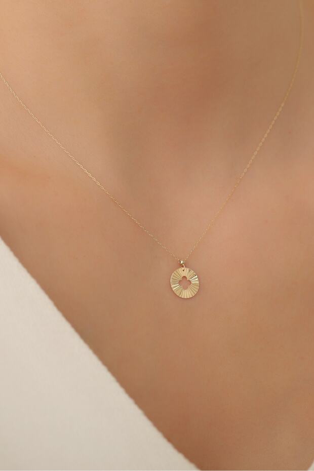 14 Ayar Yonca Kolye - 1