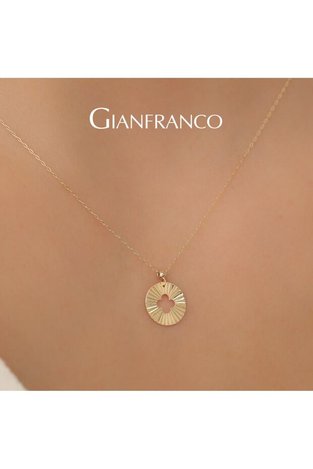 14 Ayar Yonca Kolye - 3