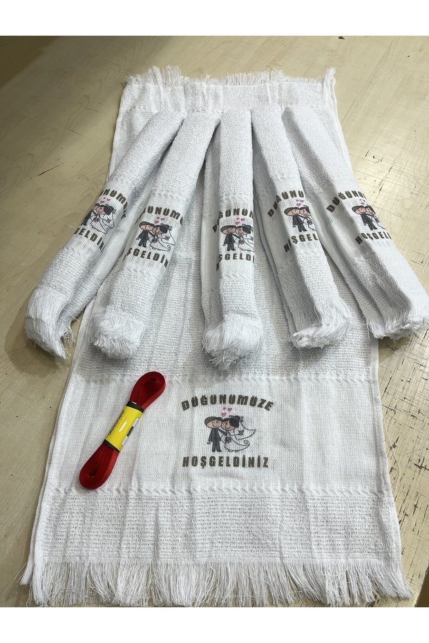 Wedding Towels Car Towels Convoy Towels with Ribbons 12 Pieces
