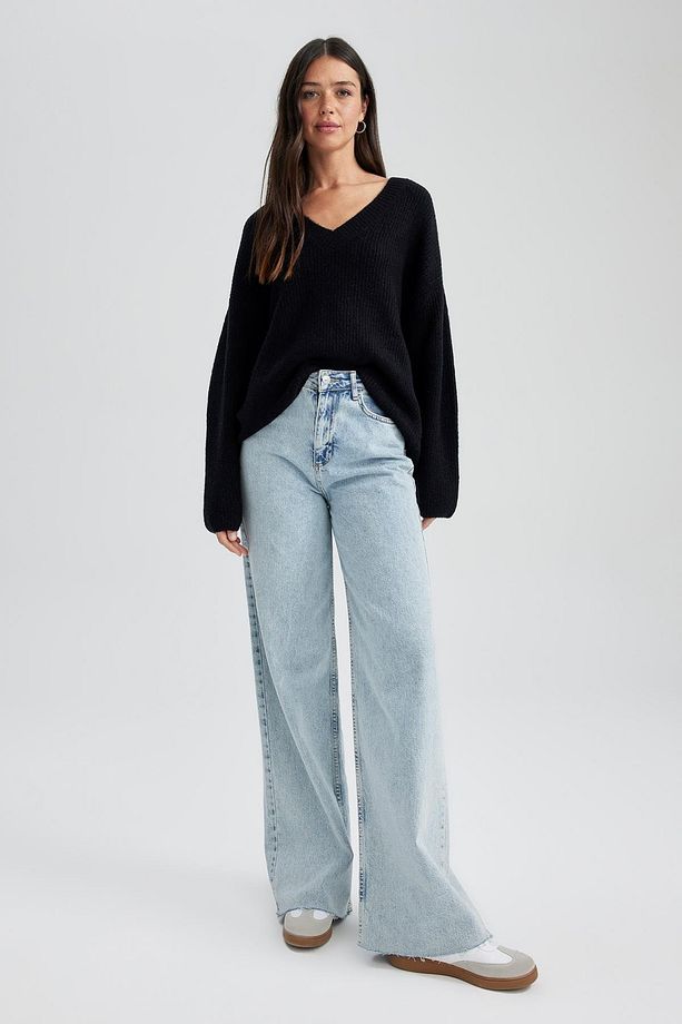 Oversize Fit V Yaka Kazak A3890ax23wn - 2