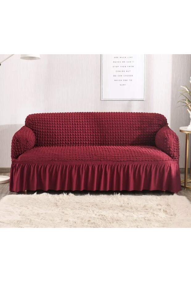 Wrapped Lycra Flexible Washable Three-Seater Sofa Cover (1 Piece) Sofa Cover