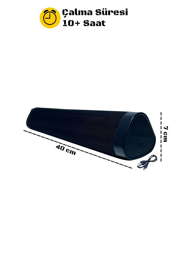 Bluetooth Hoparlör Wireless 5.0 Taşınabilir Dikey ve Yatay Kullanım Masaüstü Hoparlör - 2