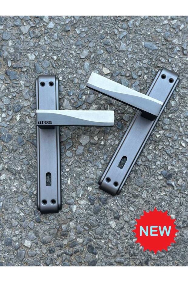 SOFUOĞLU LUXURY DERYA ANKA MIRRORED MATTE ANTHRACITE SATIN (ROOM) DOOR HANDLE ALUMINUM STEEL