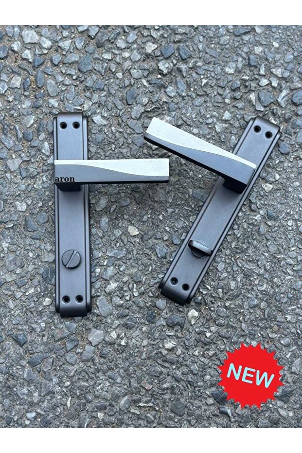 SOFUOĞLU LUX DERYA ANKA MIRRORED MATTE ANTHRACITE SATIN ( BATHROOM - WC ) LEFT DOOR HANDLE ALUMINUM STEEL